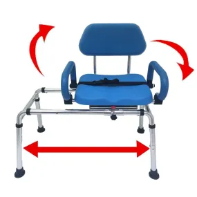 Reconditioned - Carousel Sliding Transfer Bench with Swivel Seat.