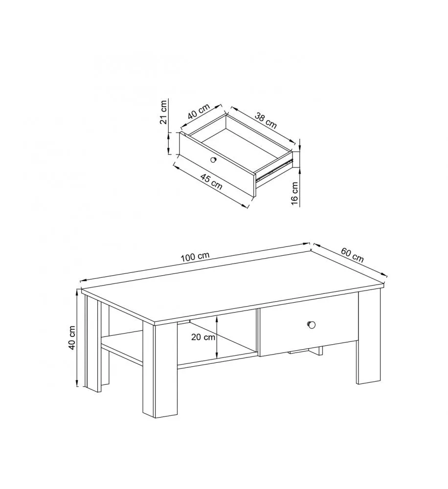Rene Coffee Table 105cm