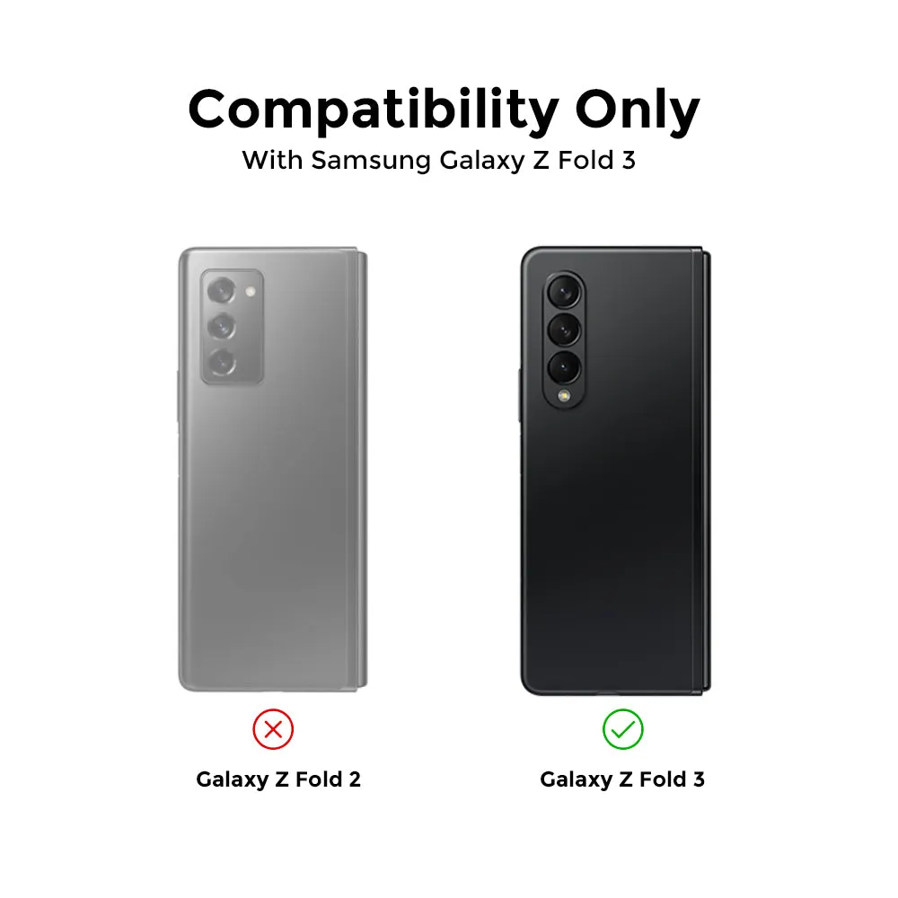 Samsung Galaxy Z Fold 3 Camera Lens Protector| Aluminum Frame Tough Camera Protective with Glass Lens Cover |