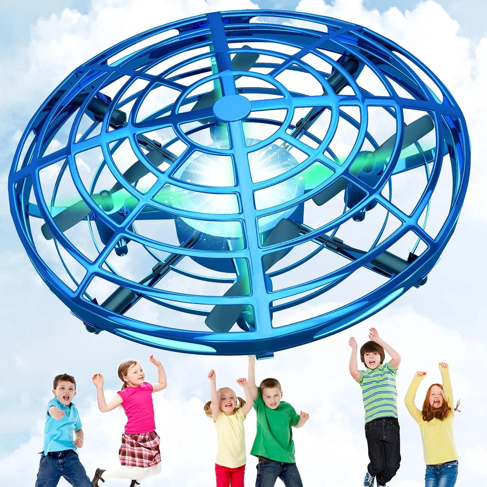 SkyGlow Interactive LED Rotating Drone: Experience Aerial Fun with Stunning Light Displays!