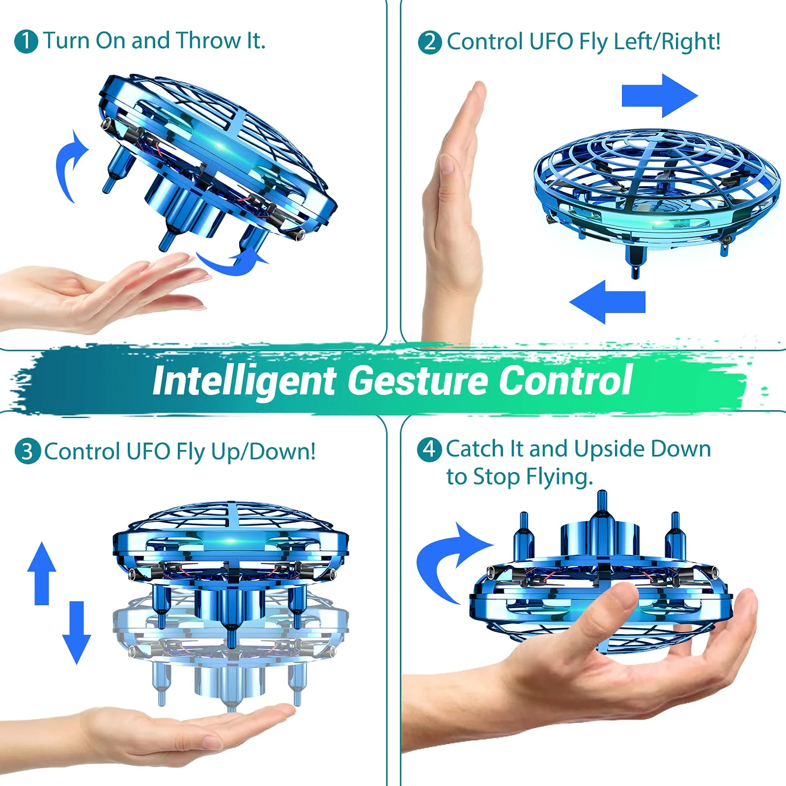 SkyGlow Interactive LED Rotating Drone: Experience Aerial Fun with Stunning Light Displays!