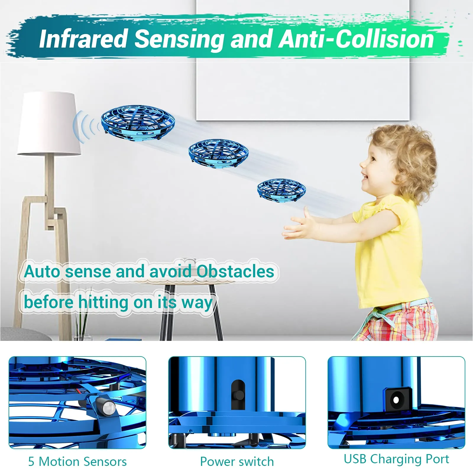 SkyGlow Interactive LED Rotating Drone: Experience Aerial Fun with Stunning Light Displays!