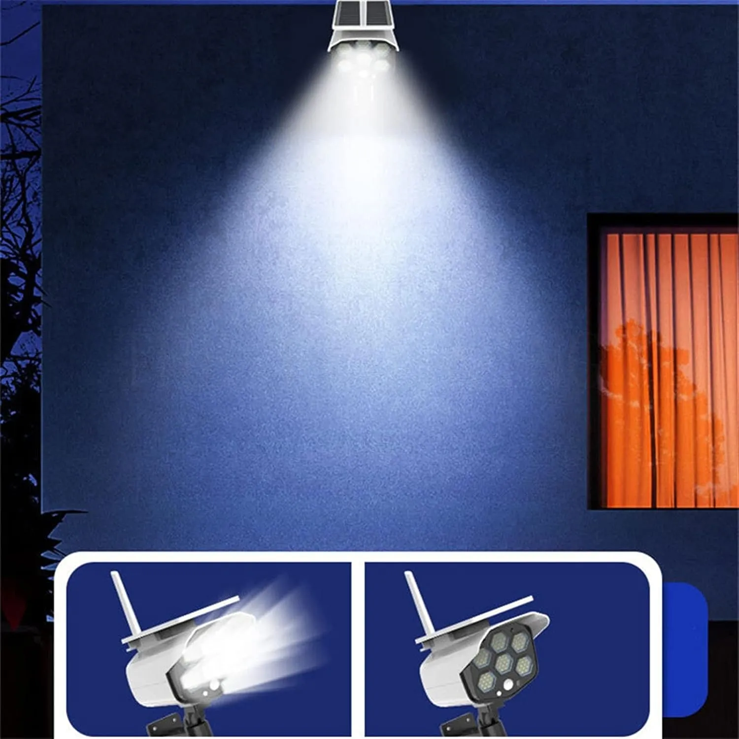 Solar Simulation Monitoring Lamp With Led Pir Motion Sensor Db-78