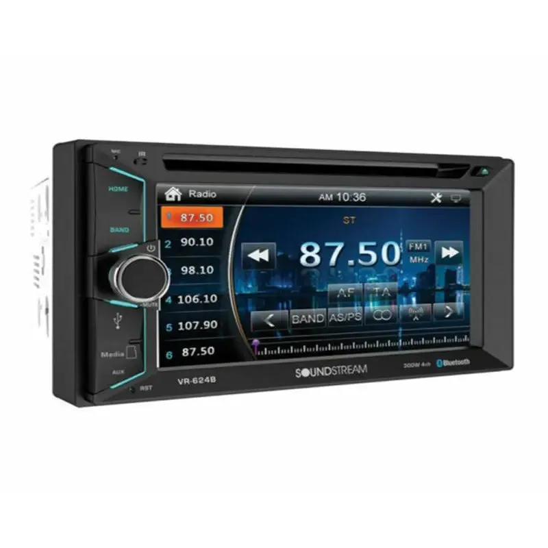 Soundstream VR-624B Double-DIN Bluetooth in-Dash DVD/CD/AM/FM Car Stereo Receiver