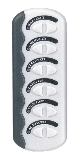 SWITCH PANEL 6 WAY GEN 2 WHITE BEP