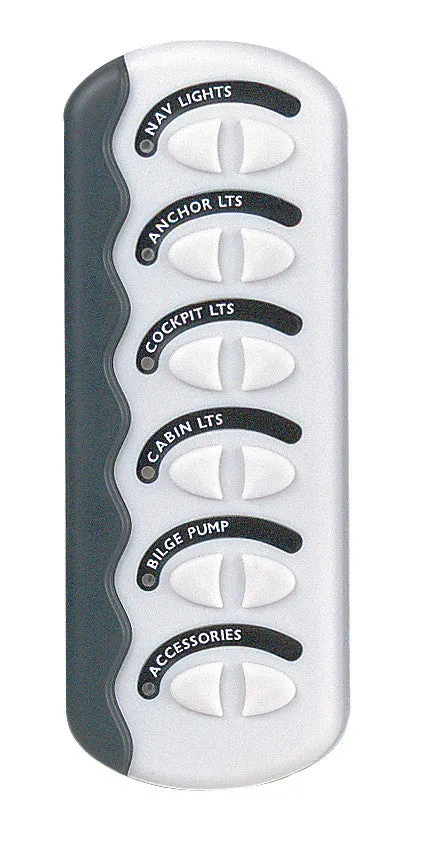 SWITCH PANEL 6 WAY GEN 2 WHITE BEP