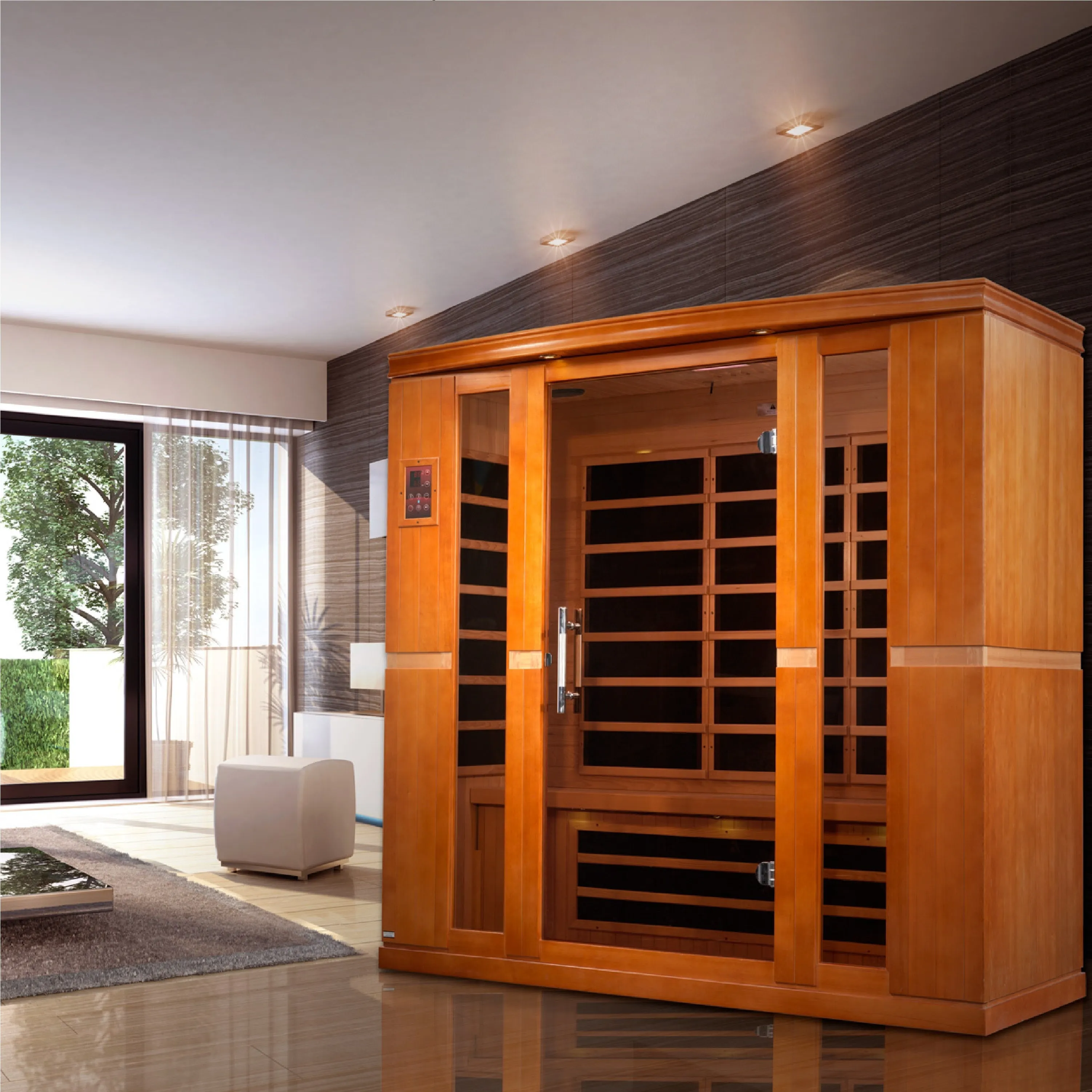 The Bergamo 4 Person Low EMF Indoor FAR Infrared Sauna