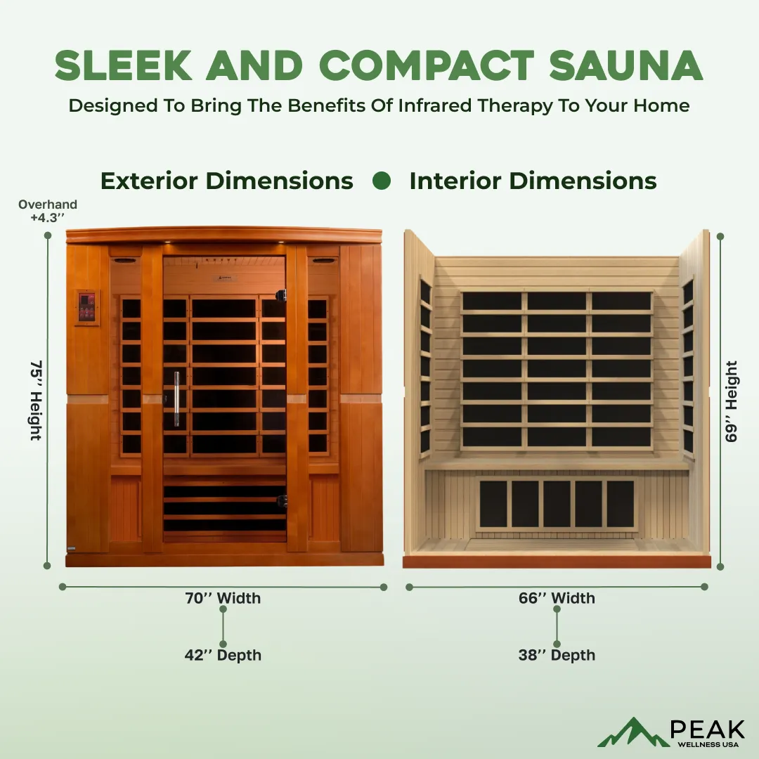 The Bergamo 4 Person Low EMF Indoor FAR Infrared Sauna