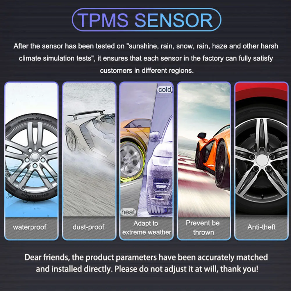 TPMS Car Wireless Tire Pressure for RV Bus Monitoring System 6