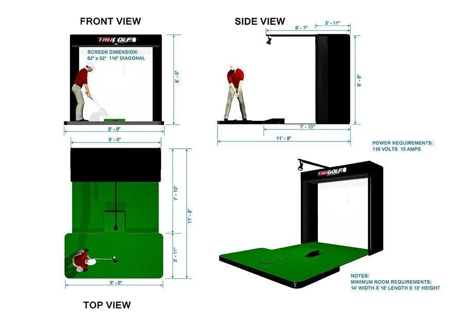 TruGolf Vista 8 PRO Golf Simulator w/ E6 Connect