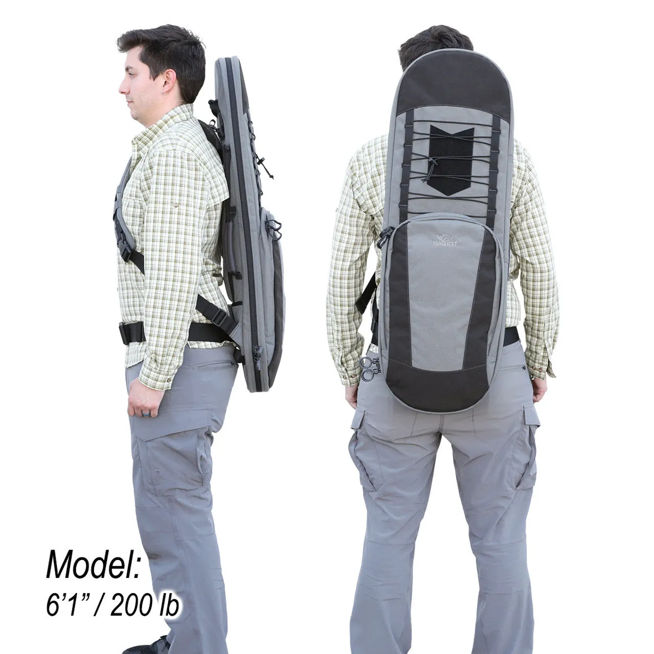 Vanquest RACKIT-36 (Gen-2) Covert Range Pack - Wolf Gray / Black Trim