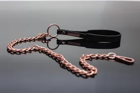 Vegan Leather & Rose Gold Metal Leash