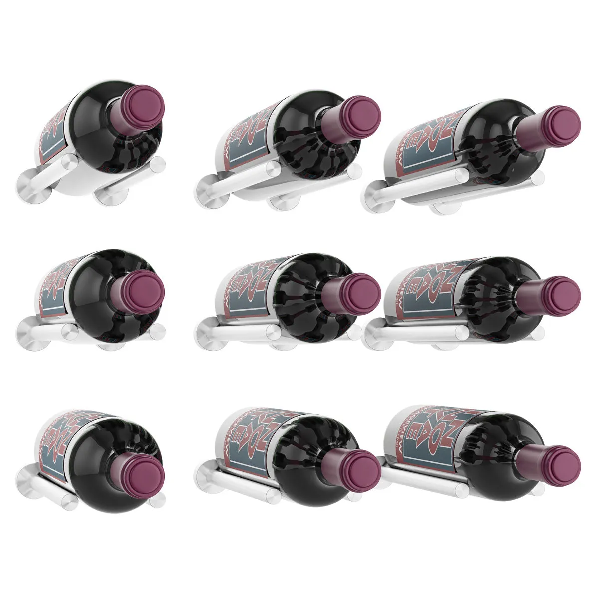 VintageView Wall Mounted Vino Series - Vino Rails 1 Bottle Wine Rack