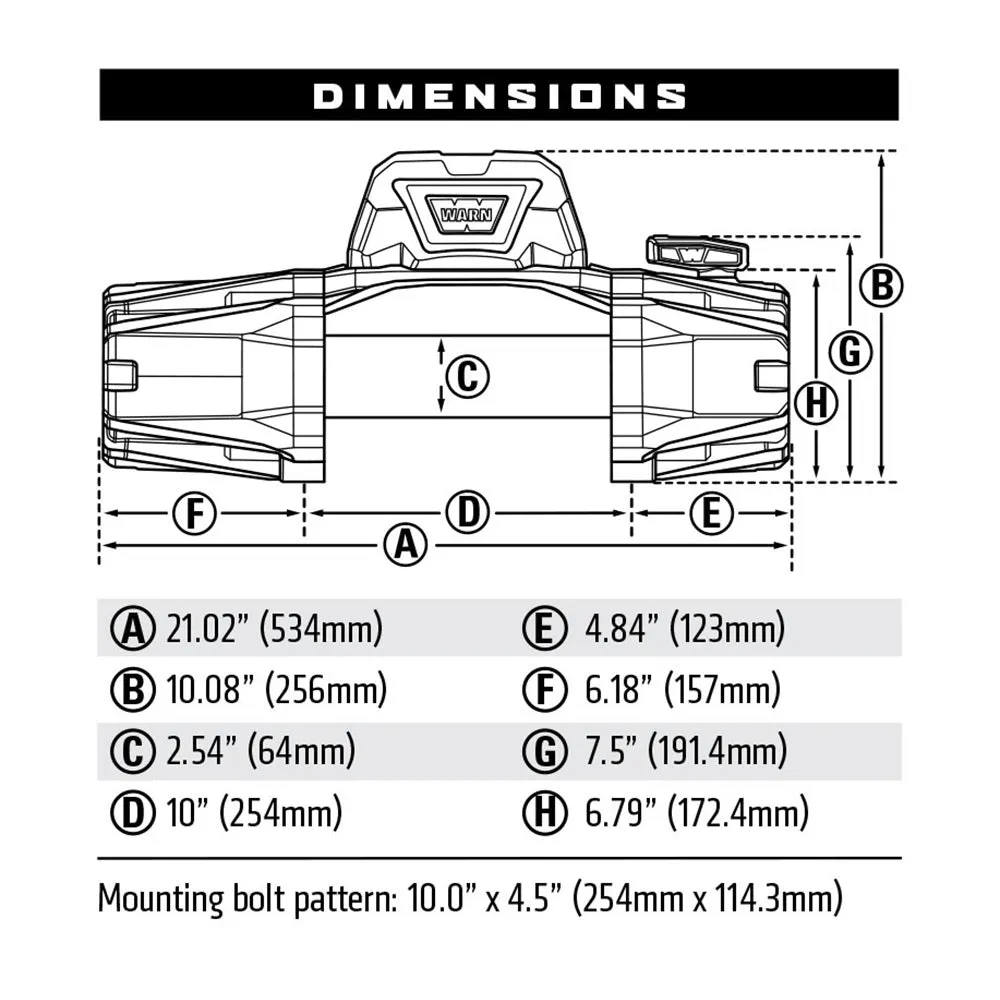 WARN VR EVO 10-S 12V WINCH - SYNTHETIC ROPE