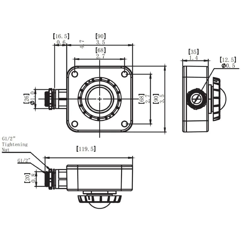 Westgate WEC-3PR-60 0-10V PIR 120-277V Knuckle Sensor