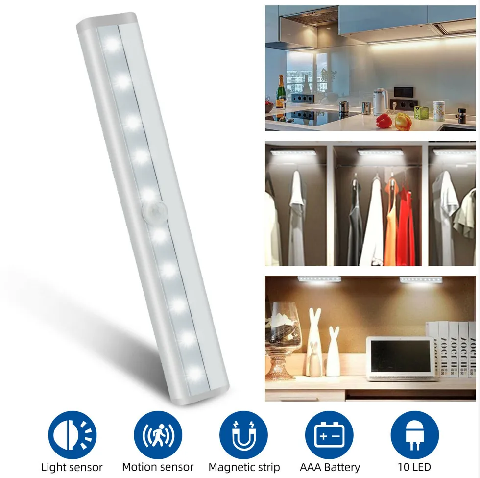 Wireless Cabinet Lights LED Strip Under Cabinet Lighting Hardwired Closet Kitchen Night Lamp