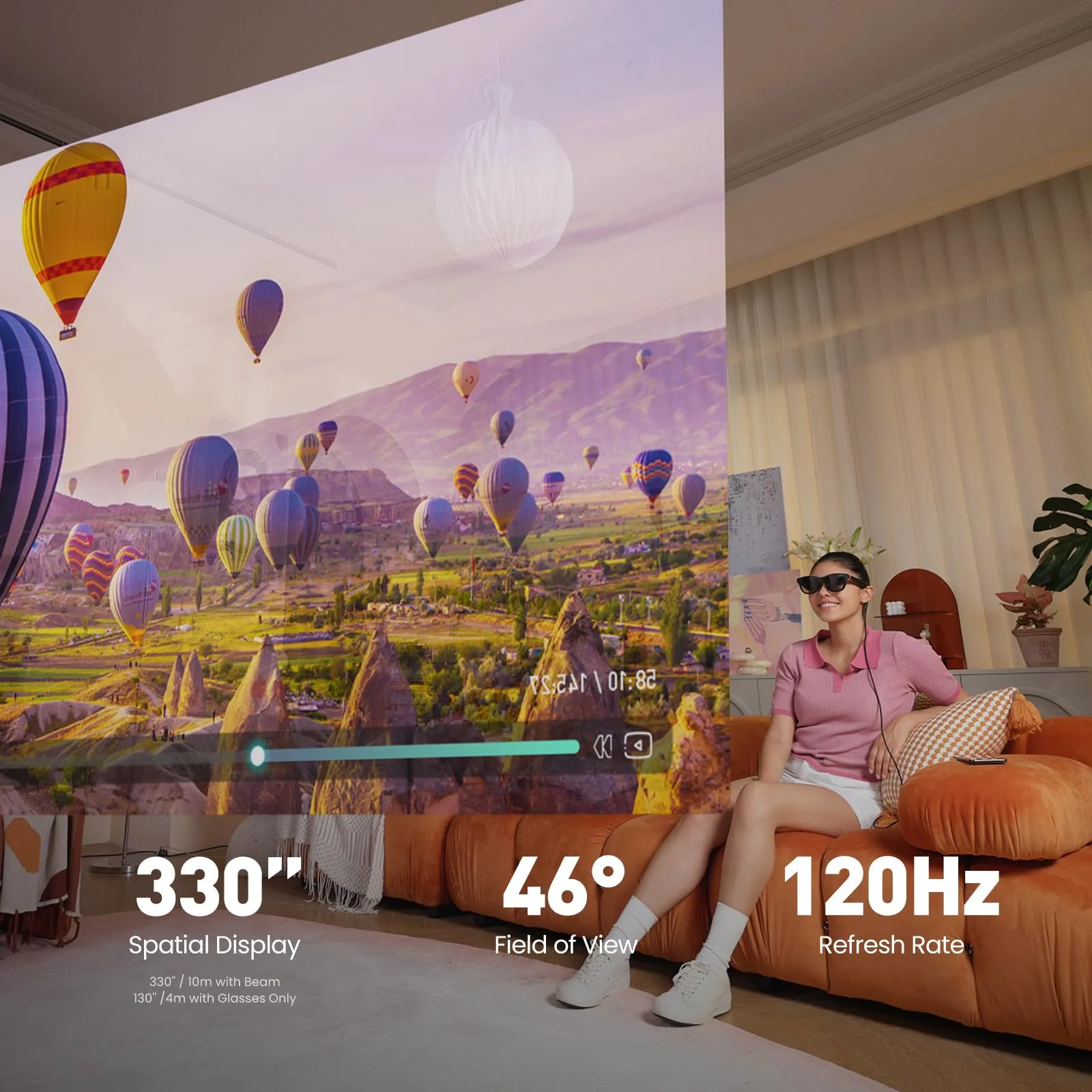 XREAL Air 2 Pro AR Glasses, The Ultimate Wearable Display with 3-level Electrochromic Dimming, 75g 120Hz 130", Smart Glasses, Gaming monitor, Compatible with iPhone 15/SteamDeck/ROG/Mac/PC/Android/iOS