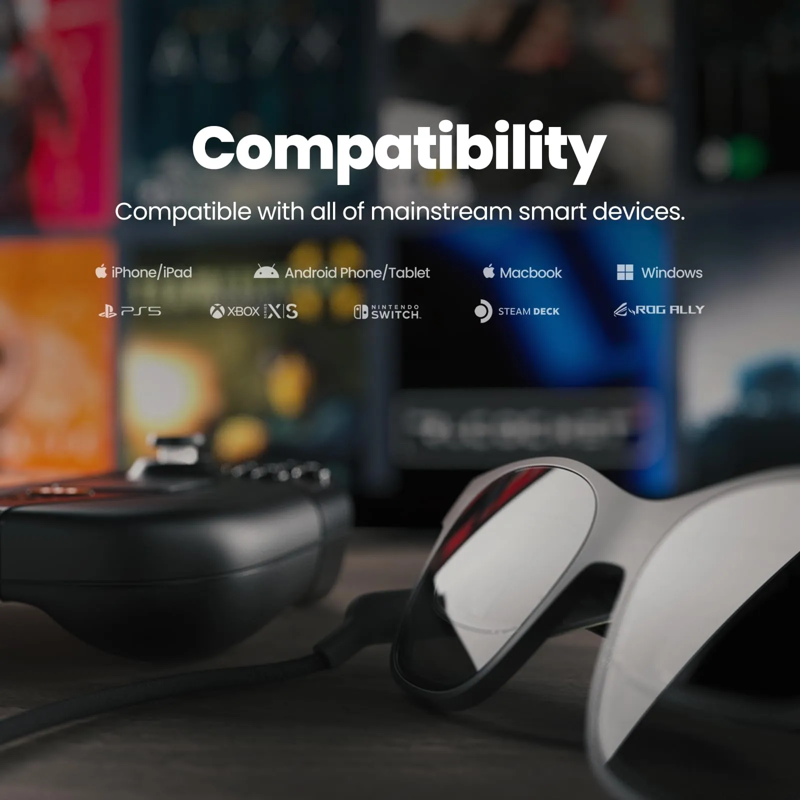 XREAL Air 2 Pro AR Glasses, The Ultimate Wearable Display with 3-level Electrochromic Dimming, 75g 120Hz 130", Smart Glasses, Gaming monitor, Compatible with iPhone 15/SteamDeck/ROG/Mac/PC/Android/iOS